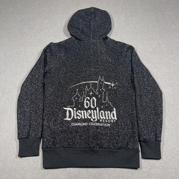 Disney Parks Jacket Women Small Disneyland 60 Diamond Celebration Rhinestone Zip - Picture 1 of 12